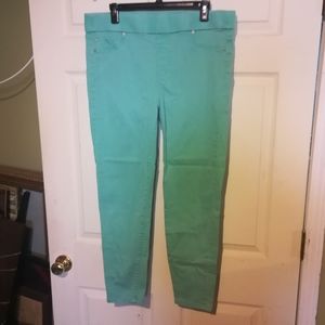 Mint green pull on Liverpool ankle jeans jeggings